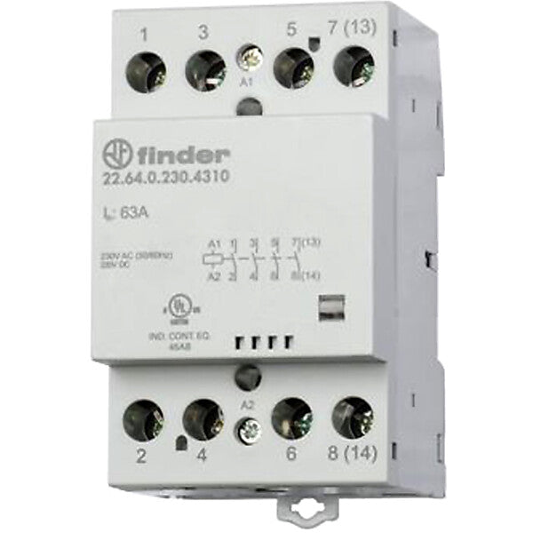 Finder Schütz für Reiheneinbau 4S, 63A 22.64.0.024.4310